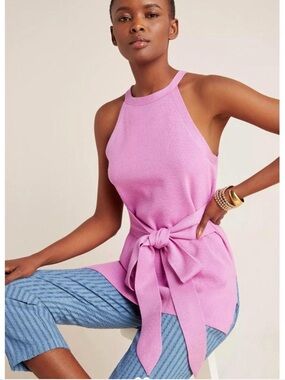 Anthropologie Annette Belted Knit Tank